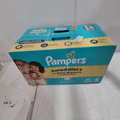 80PK PAMPERS SWADDLERS DIAPERS - SIZE 6 image 2