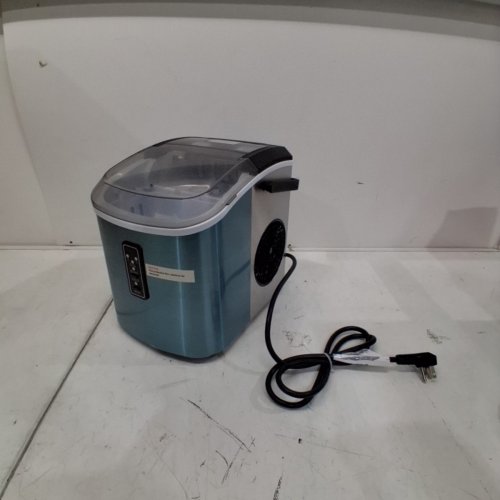 EUHOMY COUNTERTOP ICE MAKER MACHINE WITH HANDLE, BASKET AND SCOOP - MAKES 26LB PER DAY - SILVER (MODEL: IM-01X/IM008-B IN008-BSI-CAEH) image 3