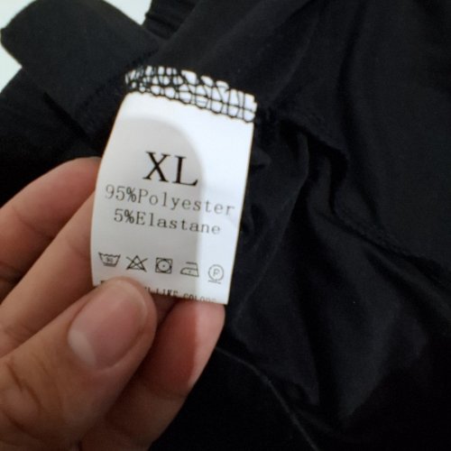 WOMENS PLUS SIZE HIGHWAISTED BIKER SHORTS - XL - BLACK image 3