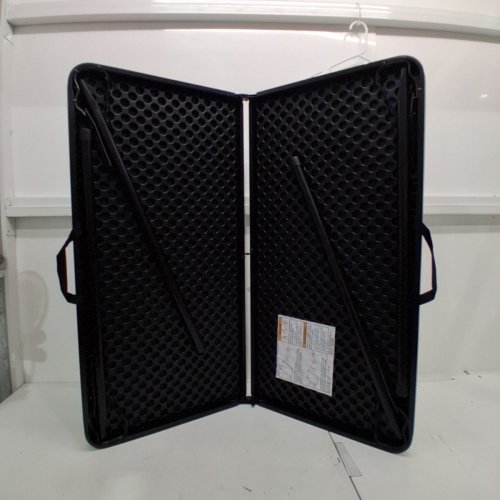 MAINSTAYS SQUARE FOLDING TABLE - 34" X 34" X 28" - BLACK image 2