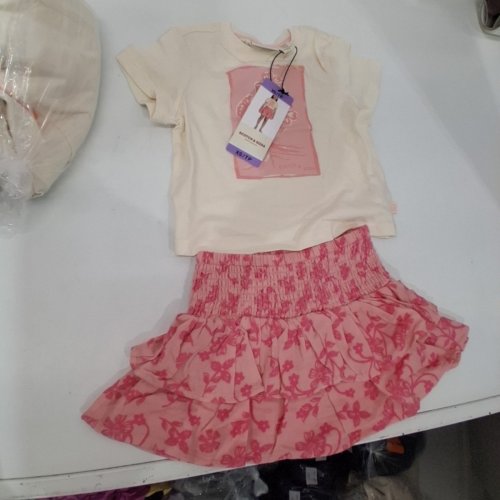 2PC GIRL'S SCOTCH AND SODA SKORT SET - EXTRA SMALL (4/5) - PINK/WHITE FLOWERS (STYLE: 1682212) image 4