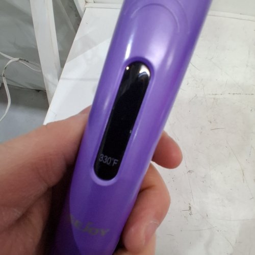 SEJOY 2-IN-1 360° AIRFLOW STYLER TECH CURLING IRON & 1" PROFESSIONAL FLAT IRON WITH TOURMALINE CERAMIC - 5 TEMP SETTINGS WITH DUAL VOLTAGE - LIGHT PURPLE (MODEL: JFB-ENROLLOR-PUR-US) image 2
