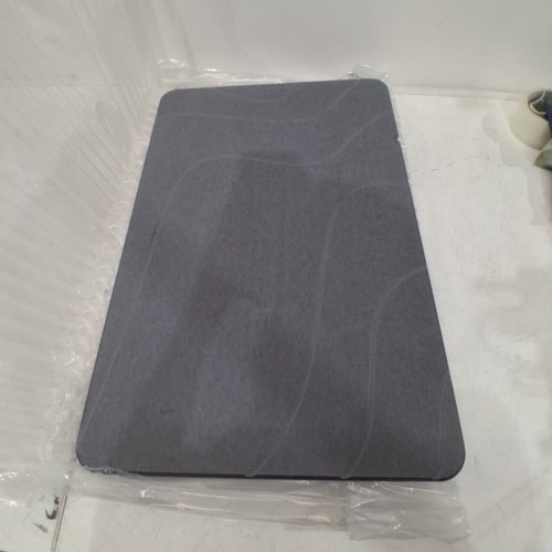 NATURAL DIATOMITE NON-SLIP STONE BATH MAT - 23.7" X 15.4" X 0.3" - GREY (MODEL: STONE BATH MAT-S) image 2