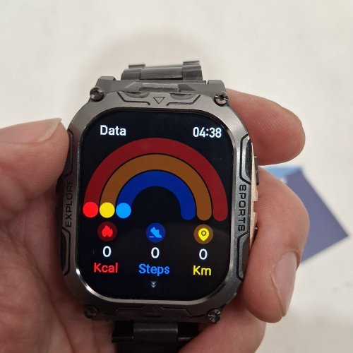 LIGE 2.01" SMARTWATCH WITH 2 STRAPS AND 2 CHARGERS - 1000MAH, LED FLASHLIGHT, 100+ SPORTS MODES, HEALTH TRACKING - SILVER/BLACK/GOLD (MODEL: TX12) image 4