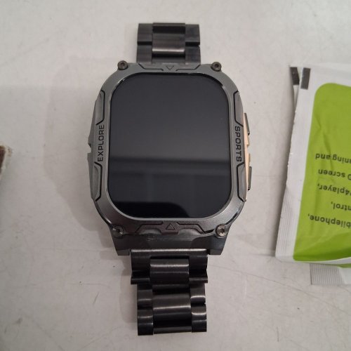 LIGE 2.01" SMARTWATCH WITH 2 STRAPS AND 2 CHARGERS - 1000MAH, LED FLASHLIGHT, 100+ SPORTS MODES, HEALTH TRACKING - SILVER/BLACK/GOLD (MODEL: TX12) image 6
