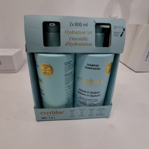 2PC EVERBLUE NATURALS REPAIR & HYDRATE SHAMPOO & CONDITIONER - 1.6L/EACH image 2