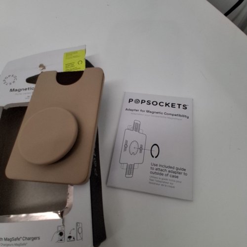 POPSOCKETS POPWALLET CARD HOLDER AND MAGSAFE PHONE GRIP - LATTE BROWN image 2