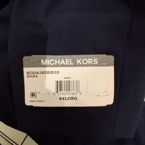 MEN'S MICHAEL KORS TWO BUTTON CLASSIC FIT BLAZER - 44 LONG - NAVY image 4