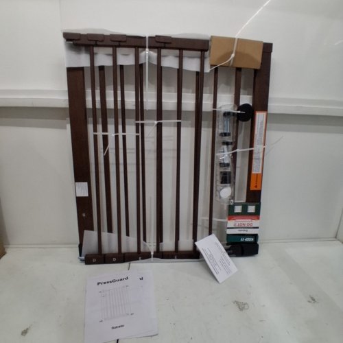 BABELIO BABY GATE - 26" - 40" X 30" - BROWN WOOD PATTERN (MODEL: CB-M-101) image 2