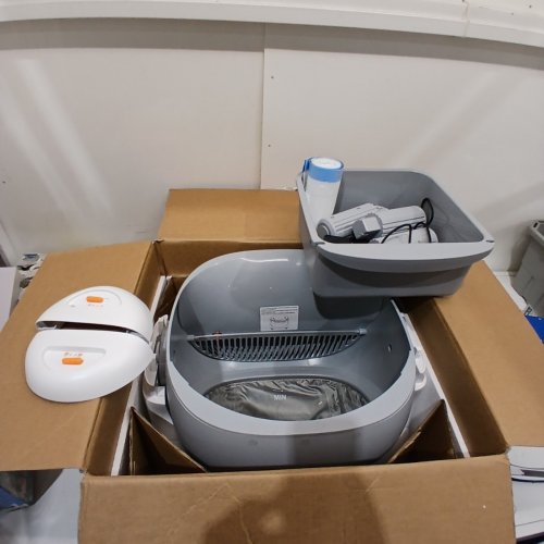 ABRCT AUTOMATIC SELF CLEANING LITTER BOX - WHITE/GREY (MODEL: CT-LBWXY) image 2
