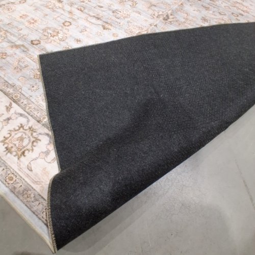 WITSHOCK WASHABLE NON-SLIP SOFT AREA RUG - 6FT X 8FT - DUSTY BLUE/LIGHT GREY image 3