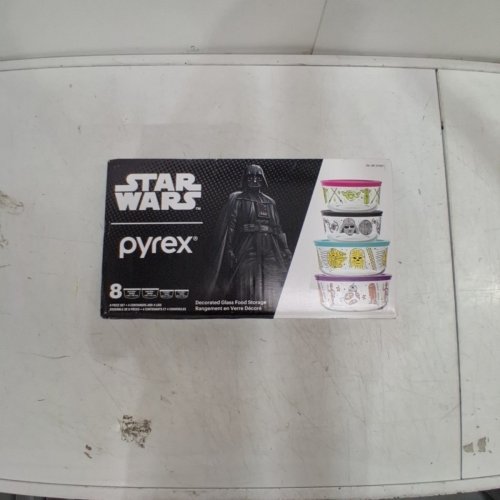 8PC PYREX DECORATED GLASS FOOD STORAGE SET - ASSORTED SIZES - STAR WARS (ITEM: 1618327) image 2