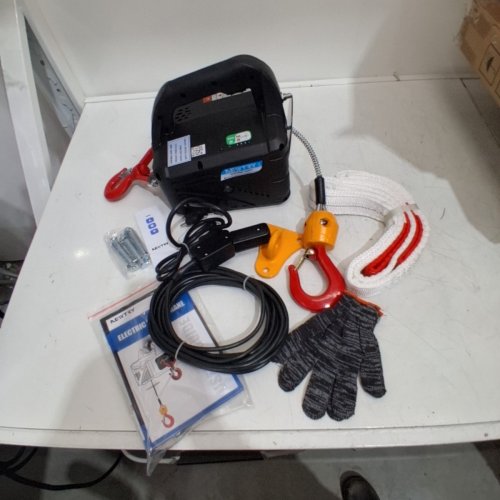 NEWTRY ELECTRIC HOIST WINCH WITH REMOTE CONTROL - 1100LB MAX - 25FT CABLE - BLACK (MODEL: SLQ-1) image 6