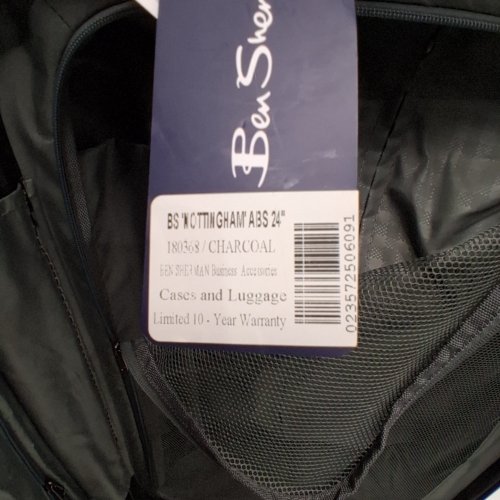 BEN SHERMAN NOTTINGHAM ABS SUITCASE - 24" - CHARCOAL (ITEM: 180369) image 2
