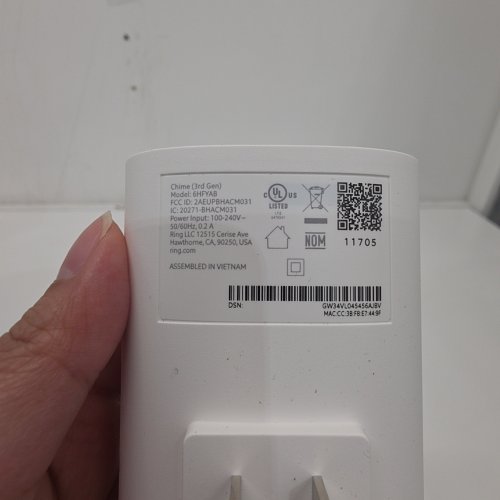 RING ENHANCED AUDIO CHIME (3RD GEN) - EASY PLUG-IN SETUP, SIMPLE WIFI & BLUETOOTH CONNECTIVITY, SLEEK DESIGN - WHITE/GREY image 3