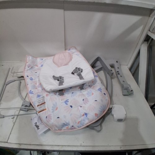 INGENUITY KEEP COZY 3-IN-1 GROW WITH ME VIBRATING BOUNCE & ROCK SEAT - 6-40LBS MAX - PINK/GREY (MODEL: 12909) image 4