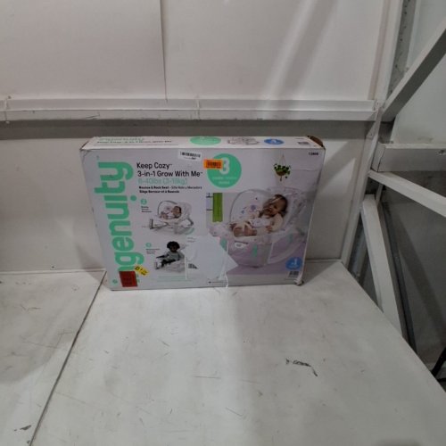 INGENUITY KEEP COZY 3-IN-1 GROW WITH ME VIBRATING BOUNCE & ROCK SEAT - 6-40LBS MAX - PINK/GREY (MODEL: 12909) image 5