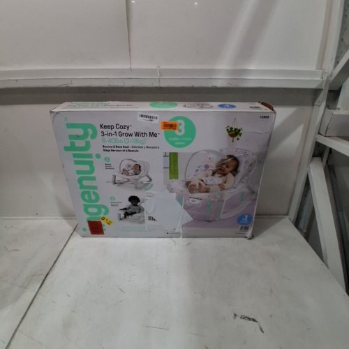 INGENUITY KEEP COZY 3-IN-1 GROW WITH ME VIBRATING BOUNCE & ROCK SEAT - 6-40LBS MAX - PINK/GREY (MODEL: 12909) image 6