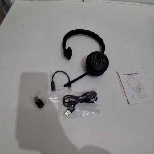 VOISTEK WIRELESS HEADSET WITH MICROPHONE - BLUETOOTH OR USB DONGLE CONNECTION - BLACK (MODEL: BT885) image 3