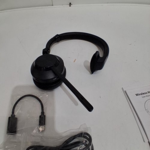 VOISTEK WIRELESS HEADSET WITH MICROPHONE - BLUETOOTH OR USB DONGLE CONNECTION - BLACK (MODEL: BT885) image 4