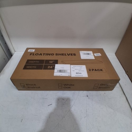 2PK VENUSMILES FLOATING WALL SHELVES WITH INVISIBLE BRACKETS - 24" X 12" X 2"- WALNUT (MODEL: FB809914-03AA-404B-8671-94FF68D79671) image 2