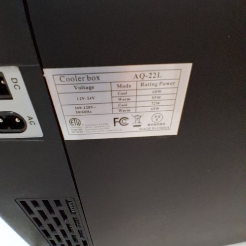 PORTABLE COMPACT HEATING AND COOLER BOX - 22L - 220V - BLACK (MODEL: AQ-22L) image 4
