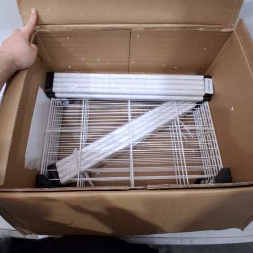 L SHAPE CLOTHING RACK - 76" - WHITE image 3