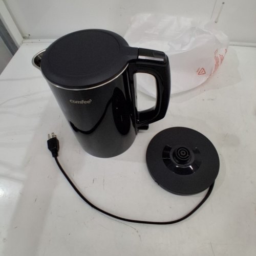 COMFEE ELECTRIC DOUBLE WALL STAINLESS STEEL INTERIOR KETTLE - 1.5L - 1500W - BLACK (MODEL: CKT001) image 3