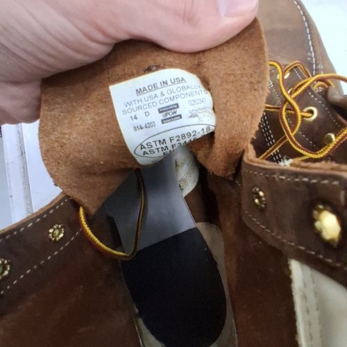 MENS THOROGOOD AMERICAN HERITAGE BOOTS - SIZE 14 - BROWN image 2