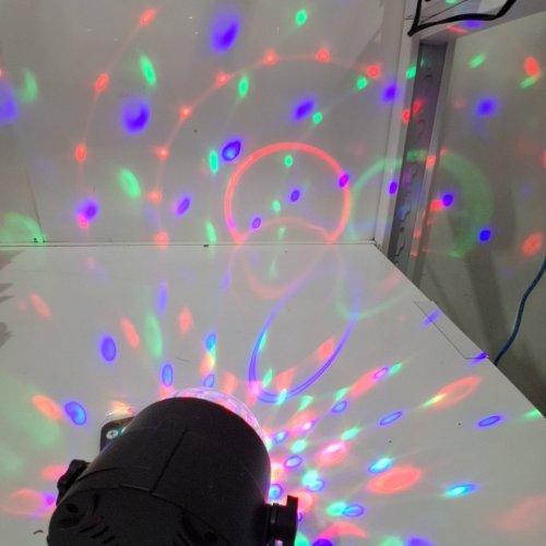 WALL MOUNTABLE REMOTE CONTROLLED LED DISCO PARTY LIGHT - 4" - MULTICOLOR image 2