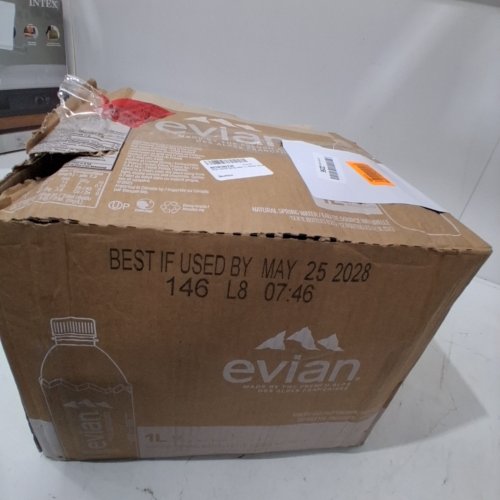 12PK EVIAN NATURAL SPRING WATER BOTTLES - 1L/EACH image 2