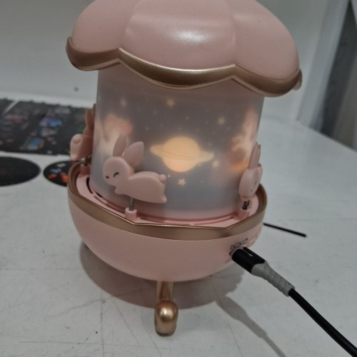 BUNNY PROJECTOR NIGHT LIGHT - 3.2W - PINK (MODEL: WH-E11) image 2