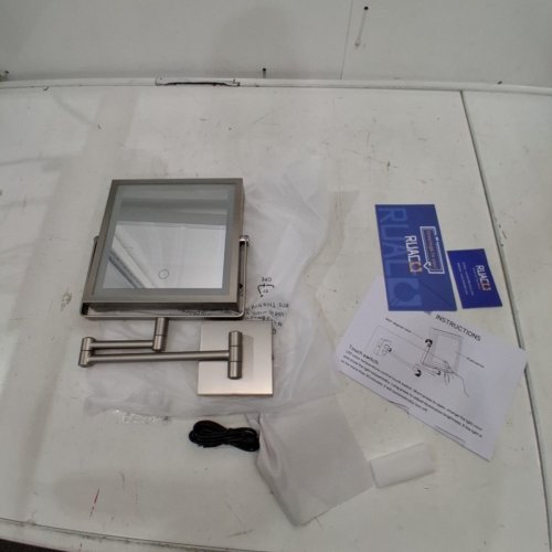 LED WALL MOUNTED MAKEUP MIRROR - 10" - BRUSHED NICKEL (MODEL: CQ-280-N) image 3