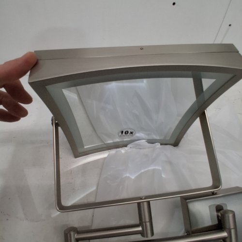 LED WALL MOUNTED MAKEUP MIRROR - 10" - BRUSHED NICKEL (MODEL: CQ-280-N) image 4