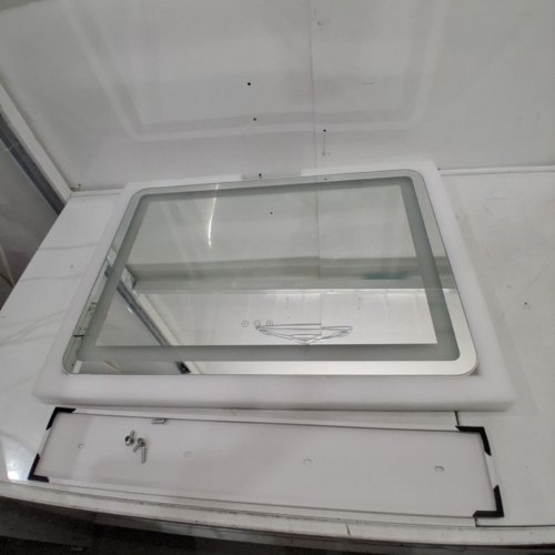 HASIPU VANITY MAKEUP MIRROR WITH LED LIGHTS - 28" X 20", DIMMABLE, 3 MODES, TOUCH SCREEN CONTROL - WHITE (MODEL: ZAW9005R-W) image 4