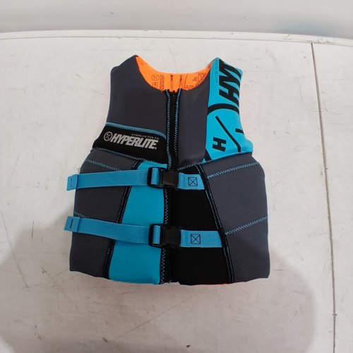 YOUTH HYPERLITE PFD VEST- 55LBS - 88LBS - BLUE/GREY/ORANGE (MODEL: 1819492) image 5