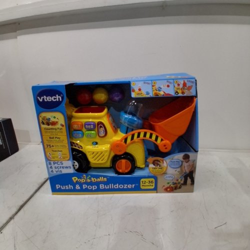 VTECH POP-A-BALLS PUSH AND POP BULLDOZER - YELLOW image 2