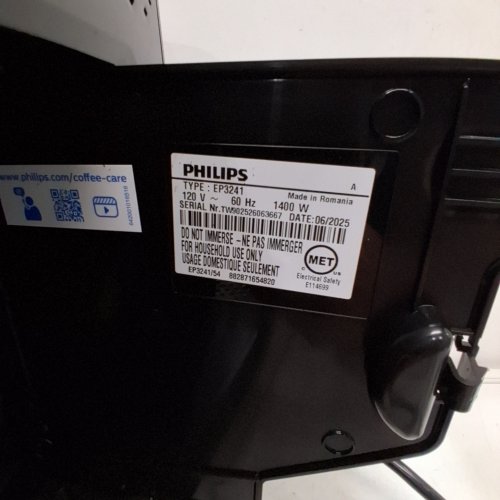 PHILIPS 3200 SERIES LATTEGO FULLY AUTOMATIC ESPRESSO MACHINE WITH BUILT-IN GRINDER & MILK FROTHER - BLACK (MODEL: EP3241/54) image 7