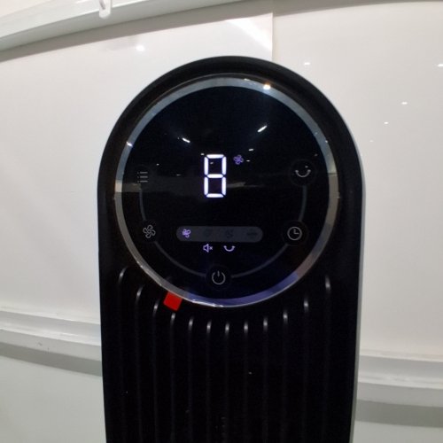 DREO SMART TOWER FAN WITH REMOTE CONTROL AND 12H TIMER - 36" - BLACK/SILVER (MODEL: DR-HTF007) image 2