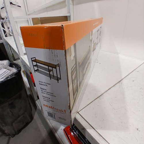 NEATFREAK SHOE STORAGE BENCH - 400LB MAX LOAD - 36" X 12" X 20" - BLACK / WOOD (MODEL: 1937900) image 3