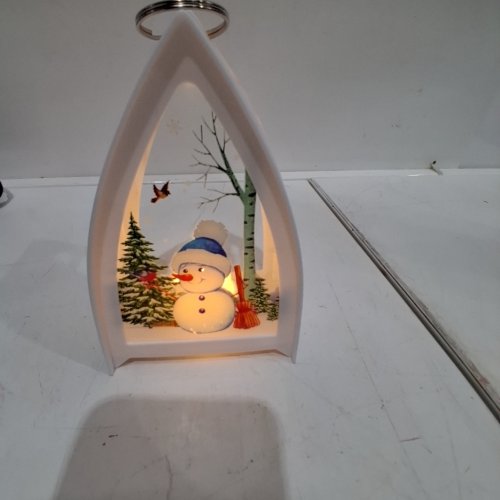 LED CHRISTMAS SNOWMAN LANTERN LIGHT - WHITE image 2
