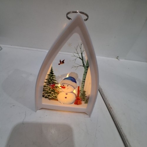 LED CHRISTMAS SNOWMAN LANTERN LIGHT - WHITE image 3