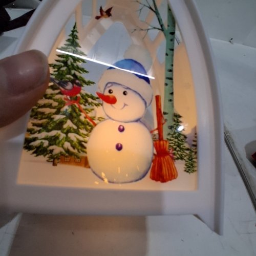 LED CHRISTMAS SNOWMAN LANTERN LIGHT - WHITE image 4