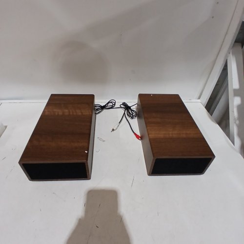 2PK COMPACT BOOKSHELF SPEAKERS - 12"X6.5"X4" - NATURAL image 2