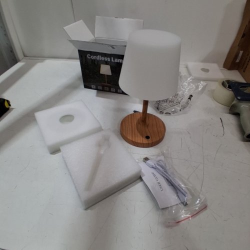 CORDLESS RECHARGEABLE OUTDOOR TOUCH LAMP - 3000K - WOOD/WARM WHITE image 3