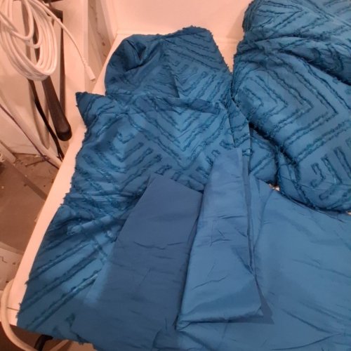 6PC ANDENCY COMFORTER BED SET - COMFORTOR, FITTED SHEET, TOP SHEET, 2 PILLOWCASES & 2 DECORATIVE SHAM CASES - QUEEN - TEAL image 5