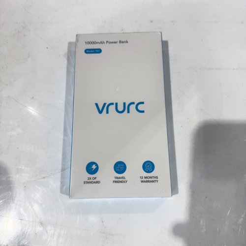VRURC PORTABLE CHARGER WITH BUILT-IN CABLES AND AC WALL PLUG - 10000MAH POWER BANK - PURPLE (MODEL: T01) image 2