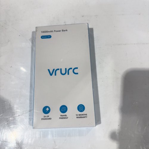 VRURC PORTABLE CHARGER WITH BUILT-IN CABLES AND AC WALL PLUG - 10000MAH POWER BANK - PURPLE (MODEL: T01) image 3