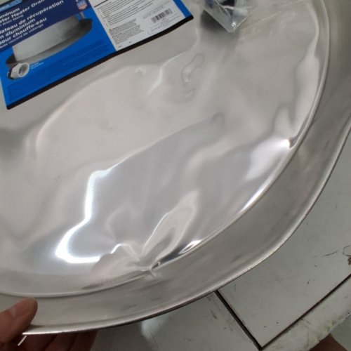 CAMCO 24" ALUMINUM WATER HEATER DRAIN PAN WITH CPVC FITTING image 3