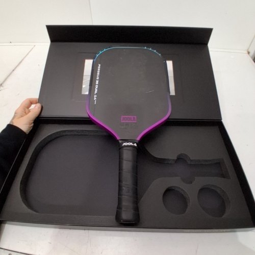 JOOLA PERSEUS 3S DUAL PICKLEBALL PADDLE - 14MM - BLACK/PINK/BLUE (MODEL: 600120) image 4